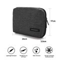 Bagsmart Small Travel Electronics Cable Organizer Bag for Hard Drives Cables Charger Black