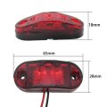 5x Red Amber Oval 2 5 Side Marker Clearance Lights Auto Lamps For Trailer Truck Pickups