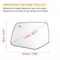 X Autohaux Car Left Rearview Heated Side Mirror Glass For Ford Escape 2008-2012 8l8z17k707g Replacement With Backing Holder
