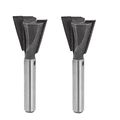 1 4 X 3 Straight Shank Dovetail Router Bit Wood Cutting Tool 2 Pcs