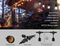 132w Led String Light 12 Socketed Cord And Plug Only-288 Inches Length 1 77 Wide