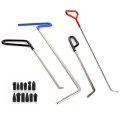 Ladyrosian Paintless Dent Removal Rods Kit 18pcs With Rubber Replaceable Heads Tool For Car Body Hail Damage Repair 