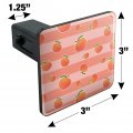 Cute Peaches And Stripes Pattern Tow Trailer Hitch Cover Plug Insert