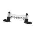 6 Terminal Busbar Block With Stainless Steel Screws Nylon Flame Retardant Material For Car Boat Marine Power Distribution