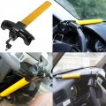 Universal Heavy Duty Security Steering Wheel Lock For Cars Anti Theft Alloy Steel Locking Device With 2 Keys Yellow