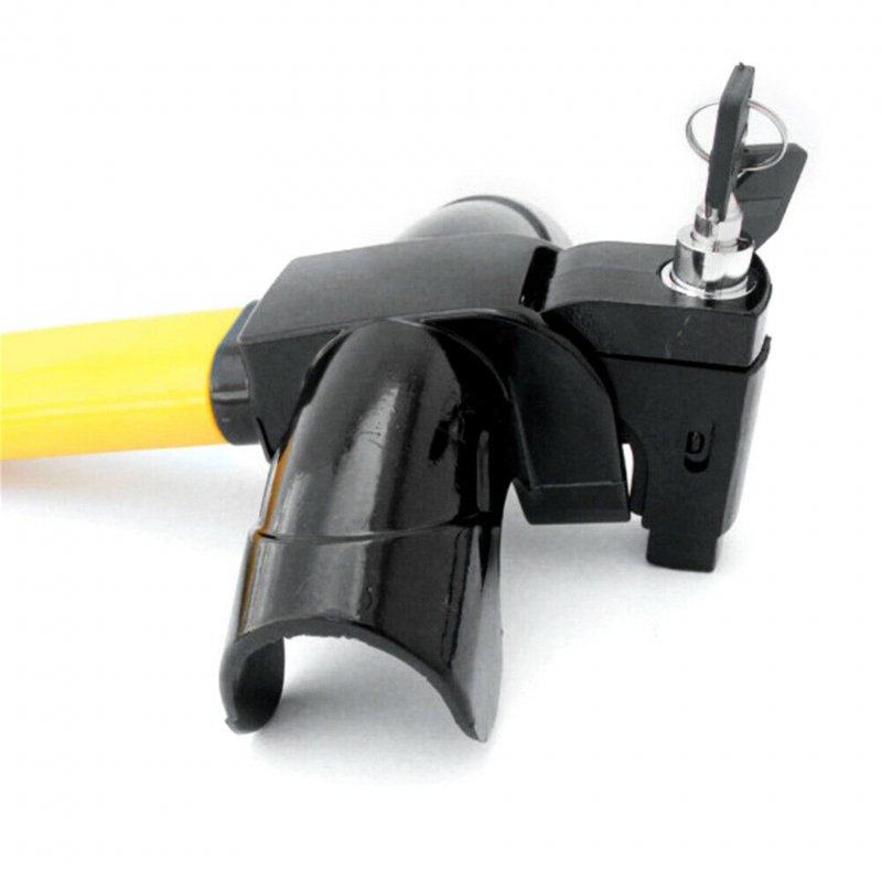 Universal Heavy Duty Security Steering Wheel Lock For Cars Anti Theft Alloy Steel Locking Device With 2 Keys Yellow