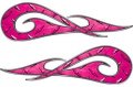 Weston Ink New School Tribal Car Truck Atv Or Motorcycle Flame Stickers Decal Kit In Pink Diamond Plate 