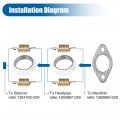X Autohaux 1 Set Exhaust Pipe Muffler Silencer Gasket Kit For Polaris Ranger 400 425 500 Hawkeye Scrambler Sportsman 450 Worker