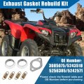 X Autohaux 1 Set Exhaust Pipe Muffler Silencer Gasket Kit For Polaris Ranger 400 425 500 Hawkeye Scrambler Sportsman 450 Worker