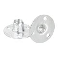 M8 Brad Hole Tee Nut 12pcs Carbon Steel Round Base Screw-in T-nuts Furniture Hardware Flange Female Thread Insert Nuts M8x28x1 
