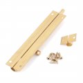 Uxcell 5-inch Length Brass Door Latch Sliding Lock Barrel Bolt Gold Tone