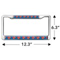 Retro Superman Logo Full Size Standard License Plate Metal Frame