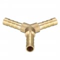 Uxcell 6mm Brass Barb Hose Fitting Tee Y-shaped 3 Way Connector Adapter Joiner 5pcs