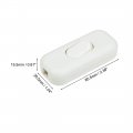 Uxcell Inline Cord Switch Ac 250v 6a On Off Rocker Table Lamp Desk Light White Pack Of 2