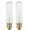 Ocsparts 40 Watt T10 Rough Service Bulb Clear Standard Base 2 Bulbs 