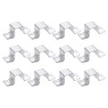 12pcs 28x30 Mm U Shaped Connector Bracket Square Tube Strap Clamp Galvanized Steel Pipe Wood Deck Fence Post Tie For Water 