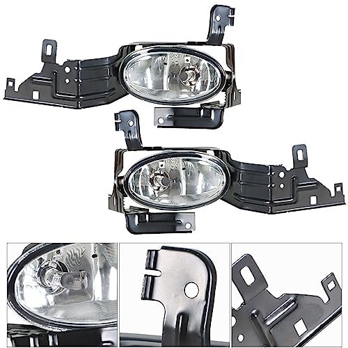1 Pair Left Right Fog Lights Replacement For Honda Accord 4dr Sedan 2011-2012 Front Bumper Driving Lamps Wiring Switch Clear