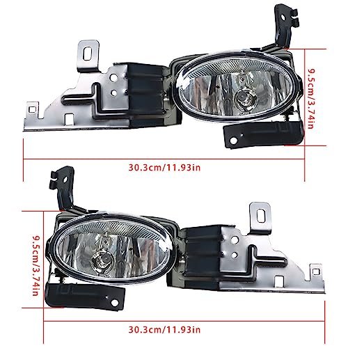1 Pair Left Right Fog Lights Replacement For Honda Accord 4dr Sedan 2011-2012 Front Bumper Driving Lamps Wiring Switch Clear