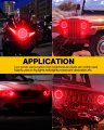 Qasim 1 Pair Red 81smd 110mm Halo Rings Car Angel Eyes Fog Lights Cob Led Light Drl With Cover 12v 24v