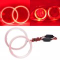 Qasim 1 Pair Red 81smd 110mm Halo Rings Car Angel Eyes Fog Lights Cob Led Light Drl With Cover 12v 24v