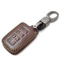 Vitodeco Toyota Genuine Leather Keyless Entry Remote Control Smart Case Cover With Key Chain For Corolla Camry Avalon Rav 4 