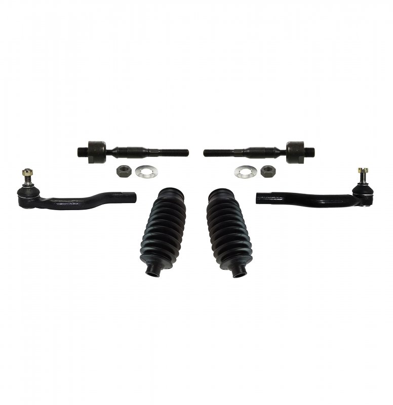 Partsw Tie Rod Ends Outer Inner With Bellow Boots 6 Pieces Steering Kit Left Right Side