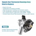 X Autohaux No 25200455 55579010 Aluminum Engine Coolant Thermostat Housing Water Inlet Assembly For Chevrolet Cruze Sonic Trax
