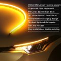 White Amber Led Strip Light 2pcs 23 Inches 114 Pcs Chip Dual Color Waterproof Car Flexible Daytime Running Drl Switchback