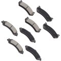Brake Pad Set 8pcs Front Semi Metal Rear Ceramic D834 D785 For Cadillac Escalade Chevrolet Silverado Suburban Tahoe Avalanche 