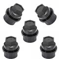 Secosautoparts 24 Pcs Black Plastic Wheel Lug Nut Cap Cover Compatible With Gmc Chevy Gm Trucks Thread M27-2 0 Hex Size 22mm