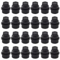 Secosautoparts 24 Pcs Black Plastic Wheel Lug Nut Cap Cover Compatible With Gmc Chevy Gm Trucks Thread M27-2 0 Hex Size 22mm