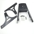 Smt- Black Skull Backrest Sissy Bar With Leather Pad For H-d Softail Flstc Flstf Flstn Flsts Flstsc Fxst Fxstb Fxsts Fxstsb 
