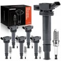 A-premium Set Of 6 Ignition Coil Pack And Iridium Spark Plugs Compatible With Toyota 4runner 2003-2009 Tundra 2005-2011 4 0l