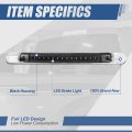 Full Led Rear Center High Mount Stop Lamp Third Brake Light Compatible With Toyota Land Cruiser 98-07 Without Spoiler Black