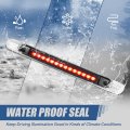 Full Led Rear Center High Mount Stop Lamp Third Brake Light Compatible With Toyota Land Cruiser 98-07 Without Spoiler Black
