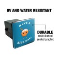 Graphics More Have A Rice Day Nice Bowl Funny Humor Tow Trailer Hitch Cover Plug Insert