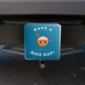 Graphics More Have A Rice Day Nice Bowl Funny Humor Tow Trailer Hitch Cover Plug Insert