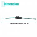 Uxcell 3pcs Dc12v 250mm Waterproof Wire Wiring Harness Connector Universal For Car Sockets