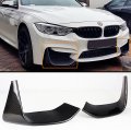 2 Pcs Add-on Carbon Fiber Front Bumper Splitters Lip Fits For 2015-2019 Bmw F80 M3 F82 F83 M4