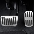 3pcs Automatic Transmission Gas Brake And Rest Pedal Pad Covers For Toyota Corolla 2019 2021 Pruis Chr 2018 Anti Slip Silver 