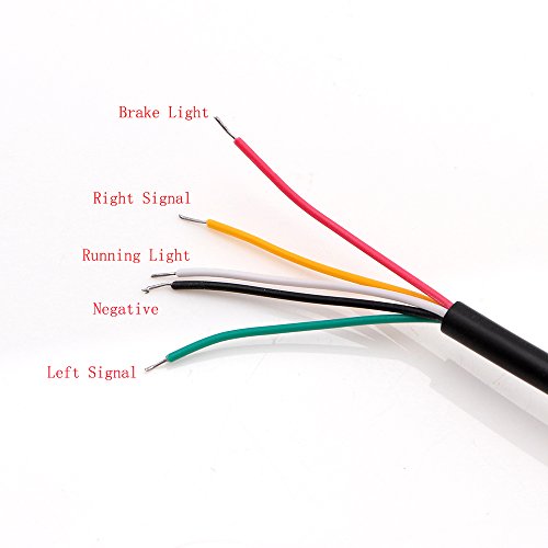 Motorcycle Led Light Strip 2 Pack Red And Yellow Brake Tail Turn Signal Lamp Dc 12v Ip68 Waterproof 3528 3014 48smd Sl0037