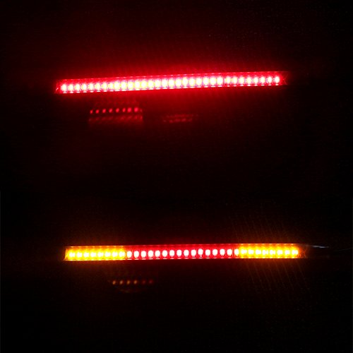 Motorcycle Led Light Strip 2 Pack Red And Yellow Brake Tail Turn Signal Lamp Dc 12v Ip68 Waterproof 3528 3014 48smd Sl0037