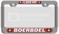 I Love My Boerboel Dogs Pets Ch 3d Metal License Plate Frame Auto Suv Truck Tag Holder L49 