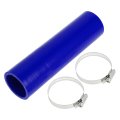 1 Set 45mm 77 Id 200mm 7 87 Length 0 Degree Blue Car Silicone Hose With Clamps Coolant Universal 