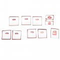 X Autohaux 10pcs Car Interior Aluminum Alloy Door Armrest Button Cover Inner Power Window Switch Stickers For Toyota Chr