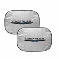 Ipick Image For Chrysler Logo Universal Fit Dual Panels 2 Of 28 W X 24 L Easy Folding Windshield Sun Shade