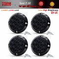 4 Pcs Inch Tmh Round Smoked Lens 2 Amber Red 12 Led Surface Mount Clearance Lamp Bulb F3 Exterior Tail Light For Camper Tractor