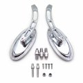 Httmt Mt252-006 Ttt004- Oval Shape Custom Chrome Mirrors Compatible With Cbr600 900 929 954 1000rr