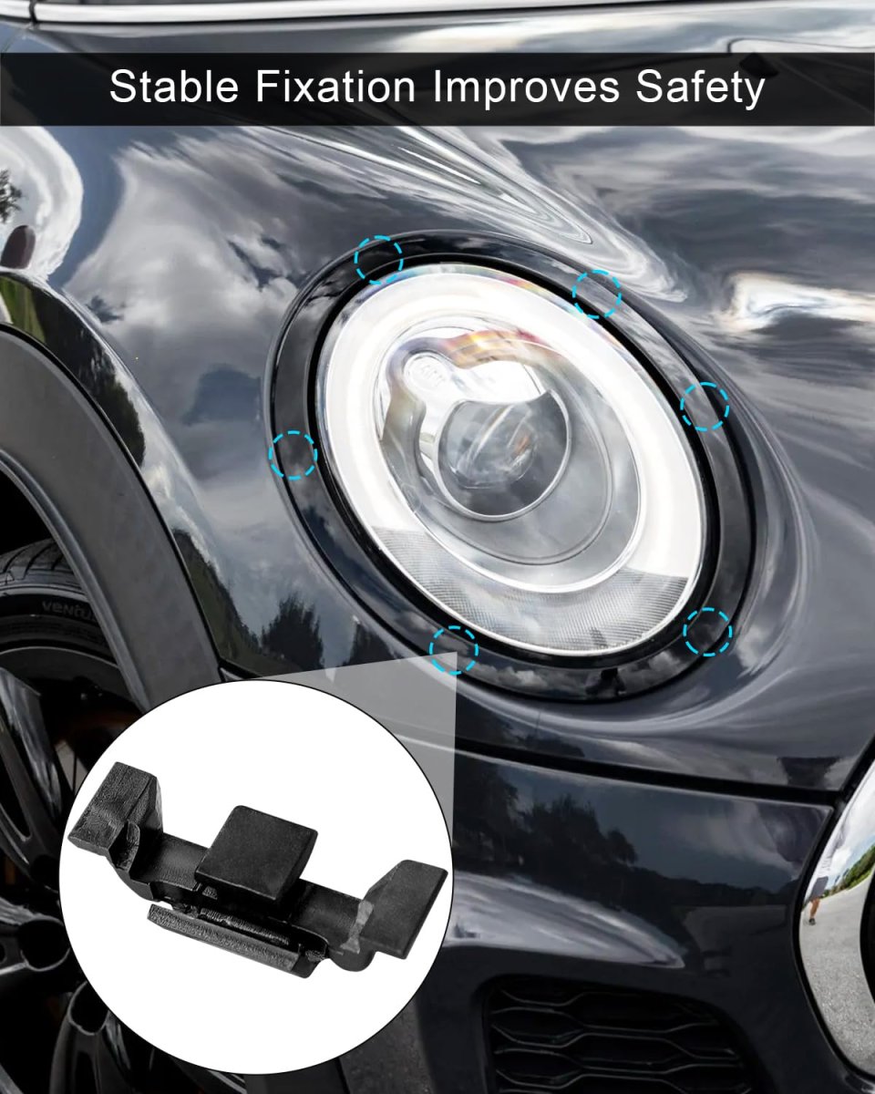12 Pcs Headlight Trim Ring Clips For Mini Cooper R55 R56 R57 R58 R59 R60 F56 F60 Replace 51132752145 Countryman Clubman Paceman