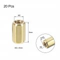 Uxcell M2x6mm Female-female Hex Brass Pcb Motherboard Spacer Standoff For Fpv Drone Quadcopter Computer Circuit Board 20pcs